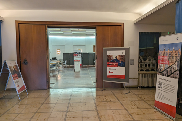 Wahlbüro im Lübecker Rathaus. Foto: HN