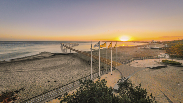 Nach fünfjähriger Planungs- und dreijähriger Bauzeit wird die Maritim Seebrücke von Timmendorfer Strand am 20. September 2024 eingeweiht. Foto: Kurbetrieb TDF