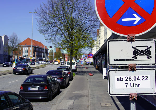 An der Fackenburger Allee wird in einem ersten Schritt die gefährliche Kante zwischen Rad- und Gehweg entfernt. Fotos: VG