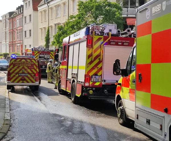 Das Feuer war gelöscht, bevor größerer Sachschaden entstehen konnte. Fotos: STE