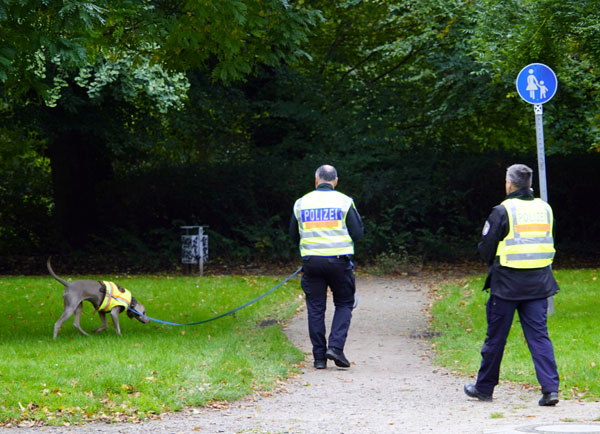 Die Polizei suchte mit Spürhunden, Tauchern und einer Drohne erfolglos nach der Seniorin. Foto: VG/Archiv