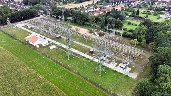 Der Neubau des Umspannwerks ist abgeschlossen. Foto: HanseWerk