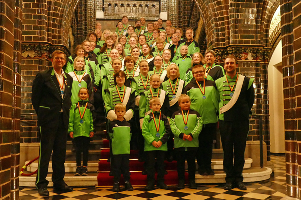 Die Deutschen Jugend-Brassband Lübeck (DJB) wurde im Rathaus empfangen. Fotos: DJB