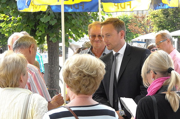 Bundesfinanzminister Christian Lindner kommt zur Bürgerdialog nach Lübeck. Foto: Karl Erhard Vögele/Archiv