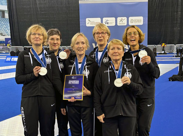 Das WM-Team des Hanseatischen Fecht-Clubs Lübeck. Foto: HFCL