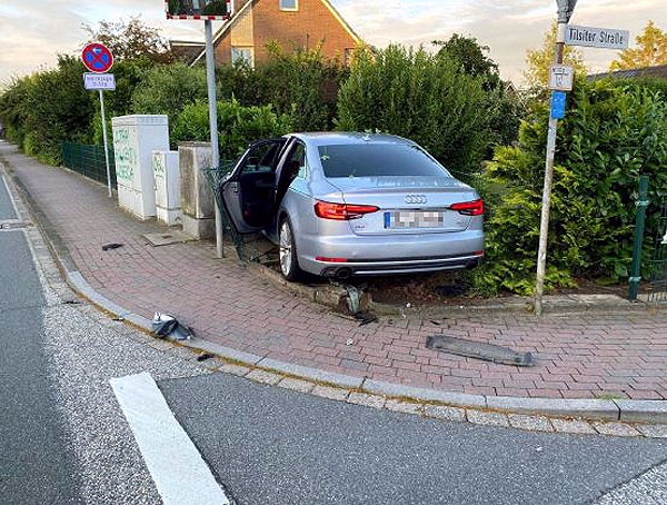 Die Flucht vor der Polizei endete in einem Garten. Foto: Polizei