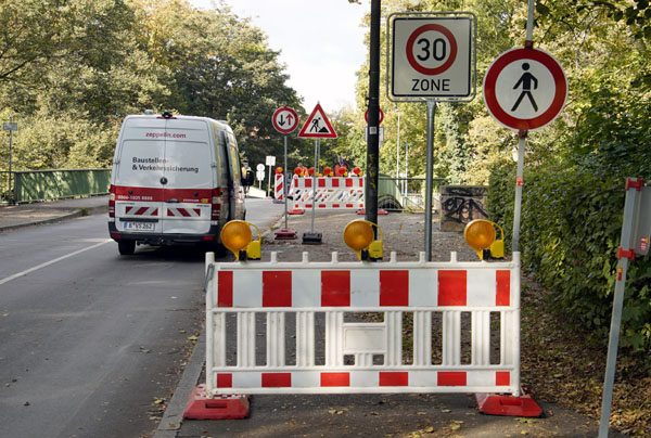 Vergangene Woche wurde die Baustellenampel auf der Rehderbrücke geklaut.